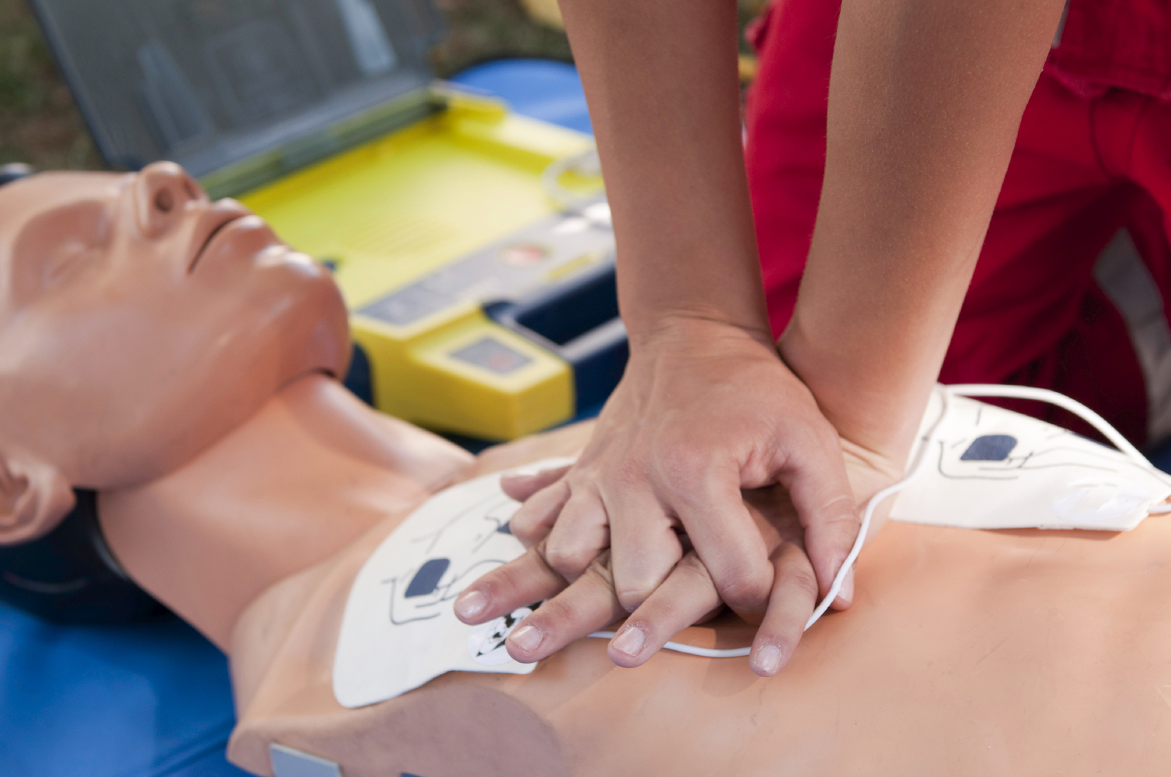 Elementary First Aid CPR Defibrillator training